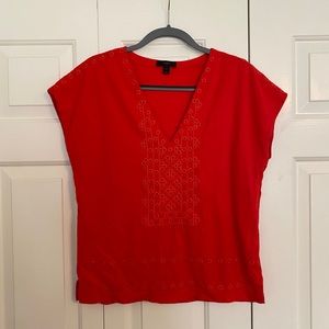 Red J Crew top - like new!